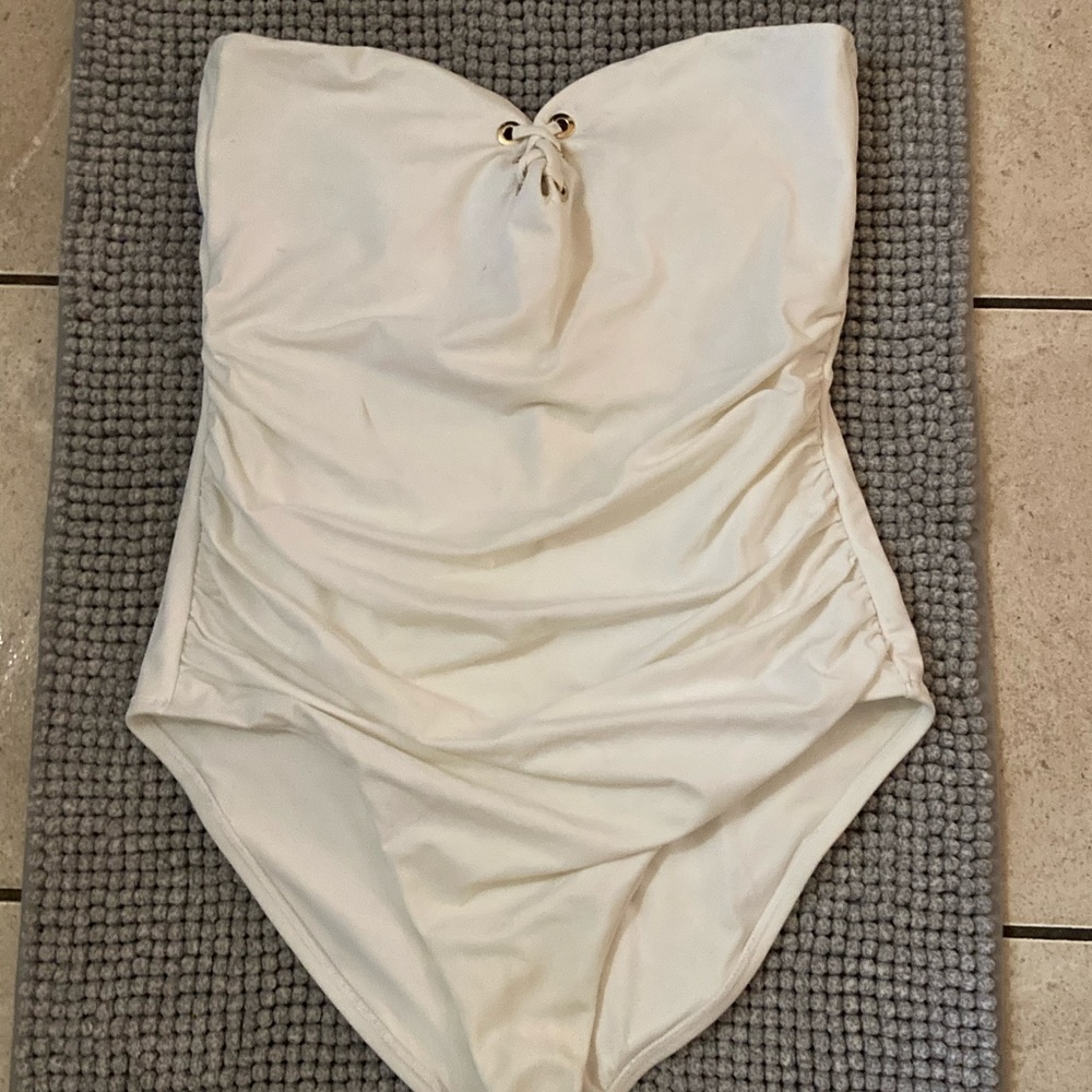 LOFT one piece strapless swimsuit